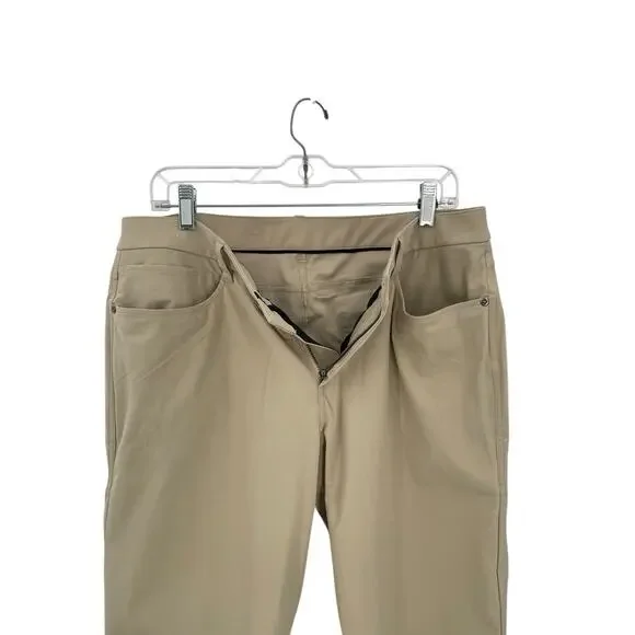 Lululemon ABC Slim-Fit 5 Pocket Pants Warpstreme Tan Size 34 - Picture 6 of 7